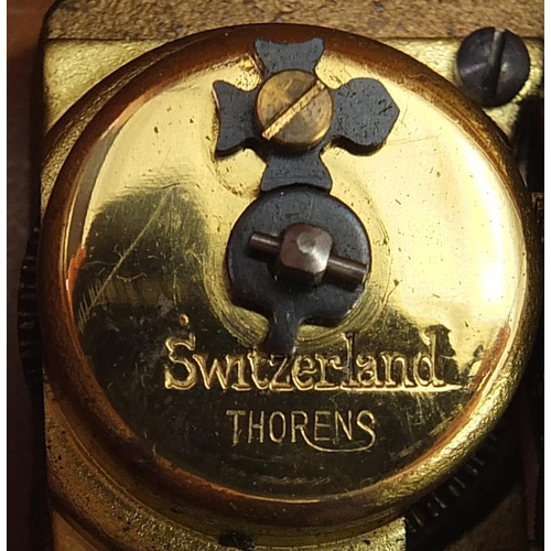 266 - Thorens, Swiss music box number 32, 8.6cm H x 19.5cm W x 11.5cm D