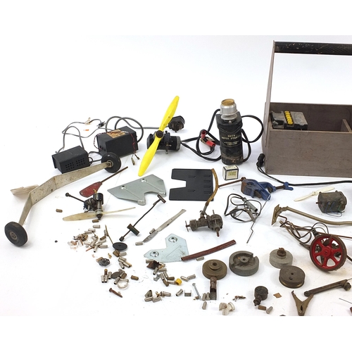 1023 - Model aircraft engines and accessories including an Enya model 7033 engine with box