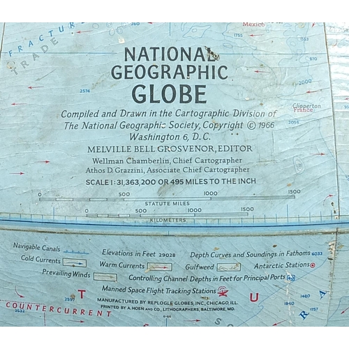 1348 - Large National Geographic globe, approximately 40cm in diameter