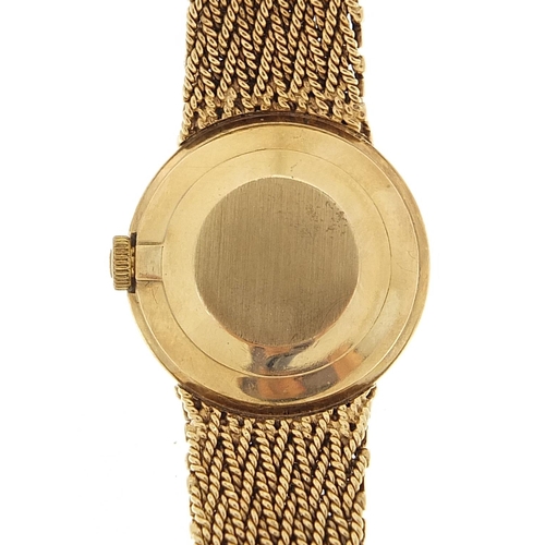 1703 - 9ct gold Bueche Girod ladies wristwatch with 9ct gold strap, 49.7g