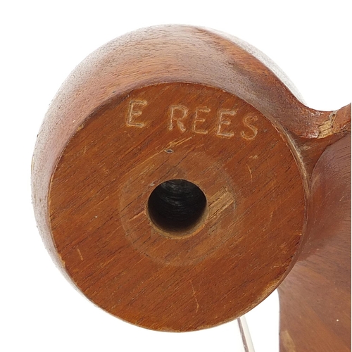 1600 - Military interest hardwood propeller impressed E Rees, 26cm in length