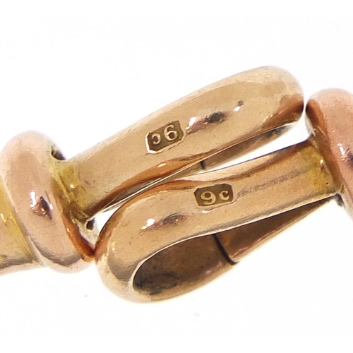 1970 - Two 9ct rose gold jewellery clasps, 2cm in length, 5.0g