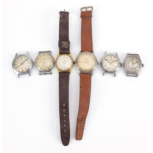 2185 - Six vintage gentlemen's wristwatches including Cyma automatic, Rotary and Smiths