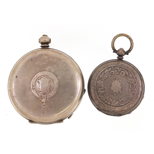 2110 - Acme Lever, gentlemen's silver open face pocket watch and a ladies silver open face pocket watch wit... 