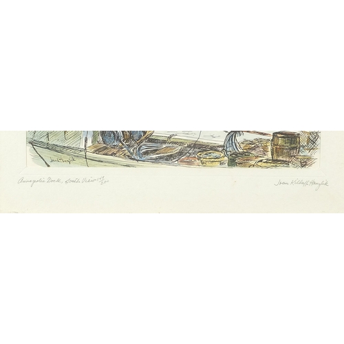 1401 - Joan Kilduff Hanzlik - Annapolis Dock, Southview and one other, pair of pencil signed prints in colo... 