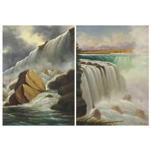 112 - Joseph Loxton Rawbone - Rock of Ages, American Fall and Terrapin Point, Horseshoe, Fall Niagara, pai... 