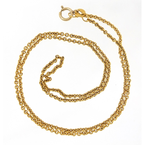 2044 - 9ct gold necklace, 40cm in length, 2.6g