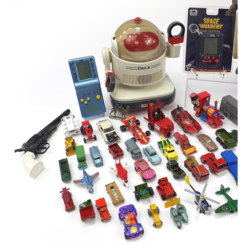 1124 - Vintage and later toys including Dinky and Corgi diecast vehicles and Tomy Omni Jr robot