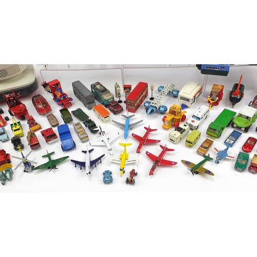 1124 - Vintage and later toys including Dinky and Corgi diecast vehicles and Tomy Omni Jr robot