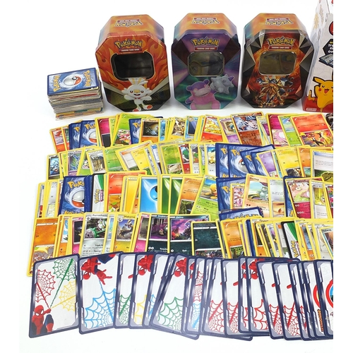 1510 - Pokemon collectables including trade cards, encyclopaedia and other trade cards