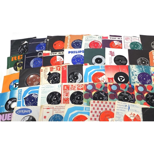 1431 - 45rpm records including The Beatles, Eddie Cochrane, David Bowie, Kiss and Tommy Tucker