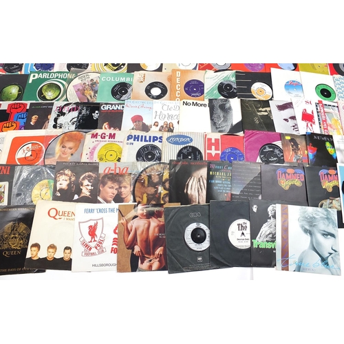 1431 - 45rpm records including The Beatles, Eddie Cochrane, David Bowie, Kiss and Tommy Tucker