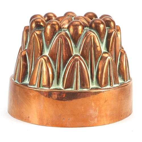 15 - Victorian copper jelly mould numbered 36, 11.5cm high