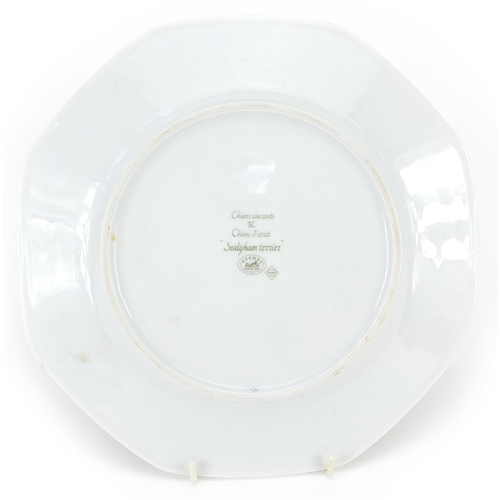 514 - Hermes porcelain Sealyham Terrier plate, 25cm in diameter