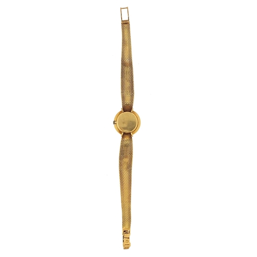 1674 - Corum, 18ct gold and diamond ladies wristwatch with 18ct gold strap, 20mm in diameter, 27.0g