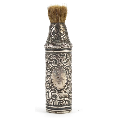 2289 - John Henry Wynn Victorian silver shaving brush, Birmingham 1900, 10cm in length, 61.8g