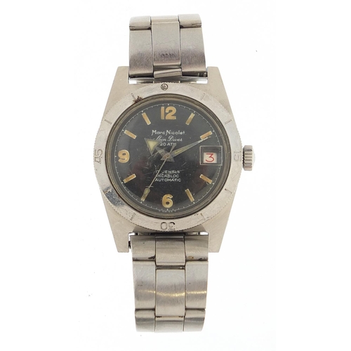 2063 - Marc Nicolet, gentlemen's Skin Diver automatic wristwatch with date aperture, 35mm in diameter