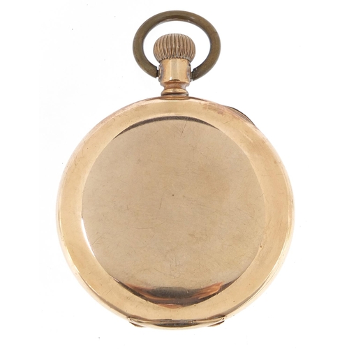 2068 - Elgin gold plated full hunter pocket watch, the movement numbered 15028339, 50mm in diameter