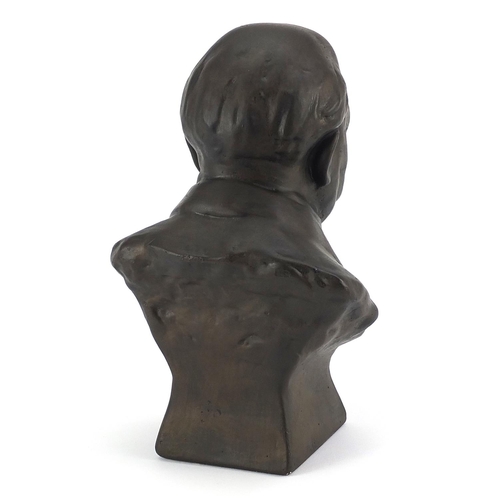 313 - Political interest bronzed bust of Sir Winston Churchill, 25.5cm high