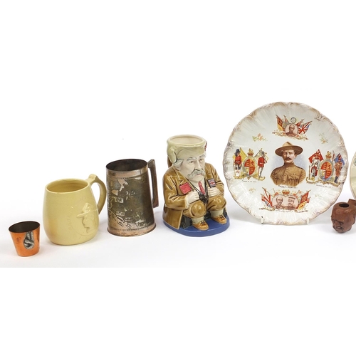 1601 - Military interest and commemorative collectables including Toby jug in the form of a gentleman, poss... 