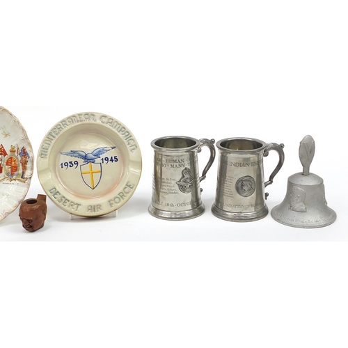 1601 - Military interest and commemorative collectables including Toby jug in the form of a gentleman, poss... 