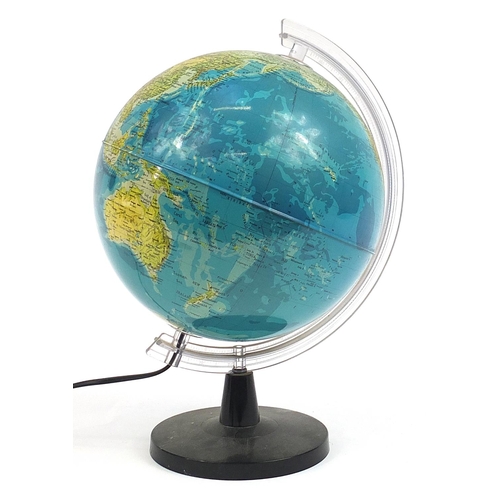 1351 - Tecnodidattica illuminated table globe, 39cm high