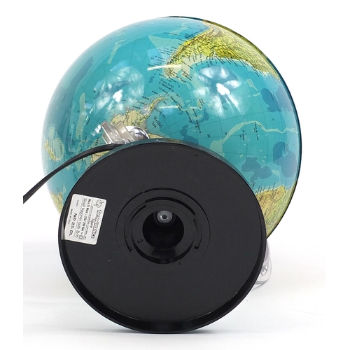 1351 - Tecnodidattica illuminated table globe, 39cm high