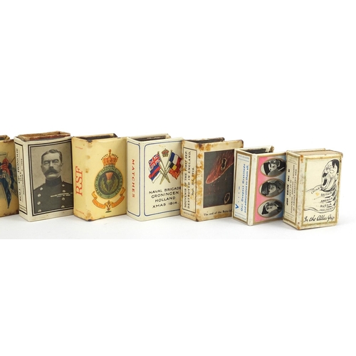 420 - Collection of twelve military and political commemorative matchbox covers including Souvenir of The ... 