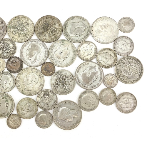 464 - British pre 1947 coinage including half crowns and sixpences