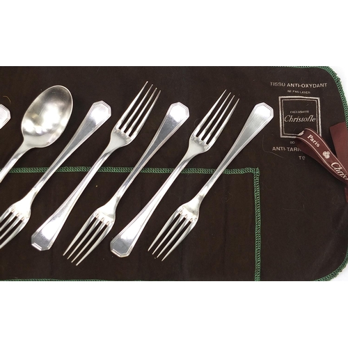 1269 - Christofle silver plated cutlery comprising spoons and forks