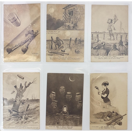 687 - Collection of military and topographical postcards, including Bruce Bairnsfather, The Martello Tower... 