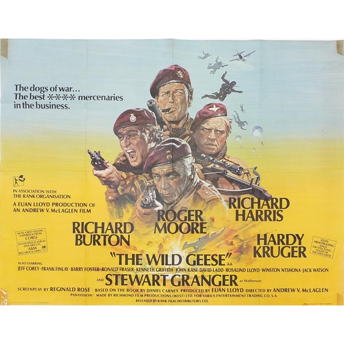 992 - Two vintage UL quad film posters comprising The Wild Geese and Cromwell