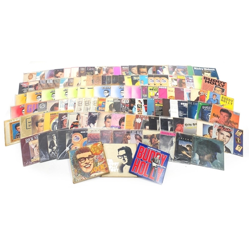 1424 - Vinyl LP records including Olivia Newton John, Elvis Presley, Ricky Nelson, Buddy Holly and Juice Ne... 