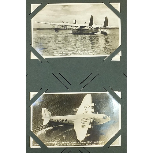 674 - Collection of early 20th century and later postcards, some arranged in albums including planes, topo... 