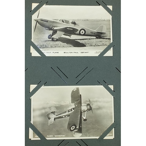 674 - Collection of early 20th century and later postcards, some arranged in albums including planes, topo... 