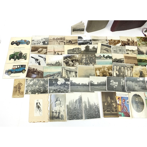 674 - Collection of early 20th century and later postcards, some arranged in albums including planes, topo... 