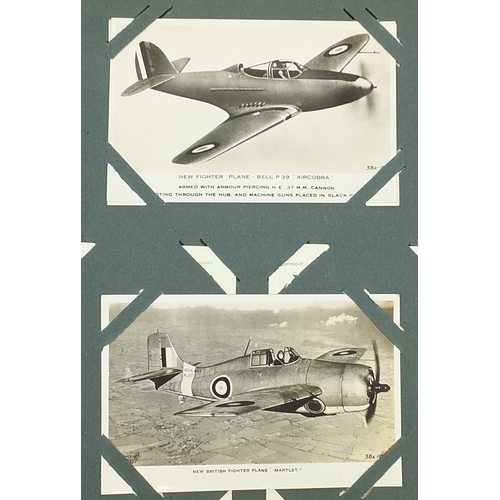 674 - Collection of early 20th century and later postcards, some arranged in albums including planes, topo... 