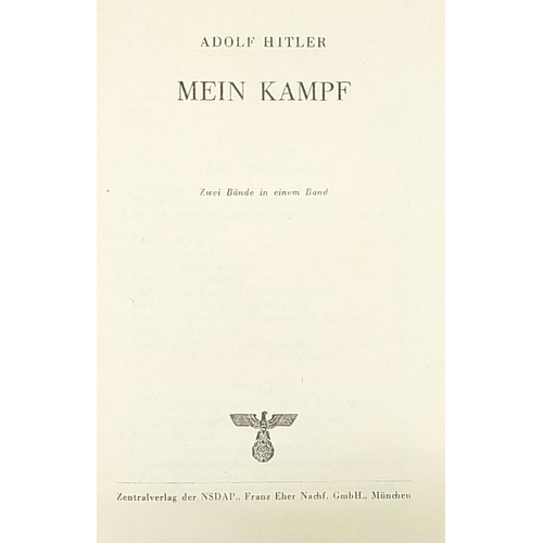 1596 - Mein Kampf by Adolf Hitler, hardback book with slip case