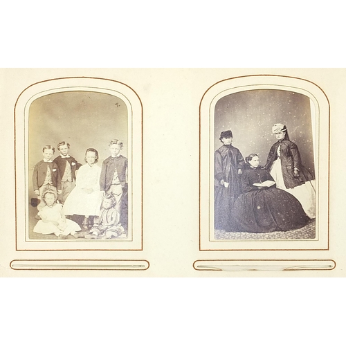 707 - Selection of Victorian cabinet cards arranged in an album