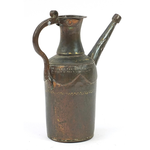 1045 - Middle Eastern copper water pot, 33cm high