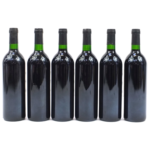 133 - Six bottles of 1996 Le XV du President Grenache red wine