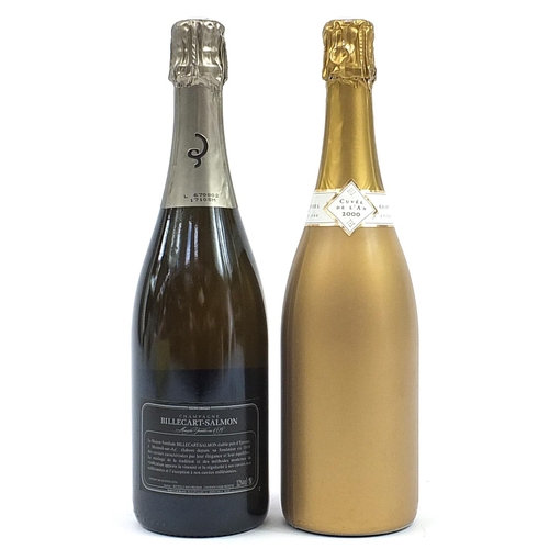 190 - Two bottles of Champagne comprising 2000 Pierrel Brut and Billecart Salmon