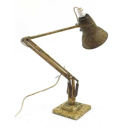 237 - Vintage Herbert Terry two step marbleised Anglepoise lamp