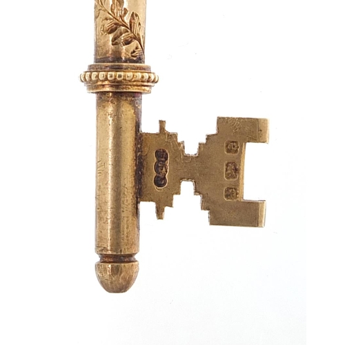 2234 - Elkington, large silver gilt key housed in a presentation box engraved Michaels Church Hall, Burton ... 