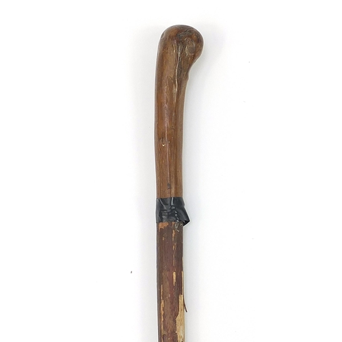 1061 - Bamboo swordstick for restoration with steel blade, 80cm in length