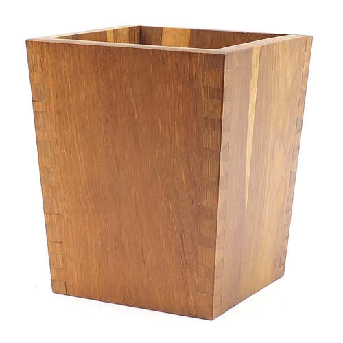 928 - Contemporary bespoke-made commissioned waste paper basket, 32cm H x 27cm W x 27cm D