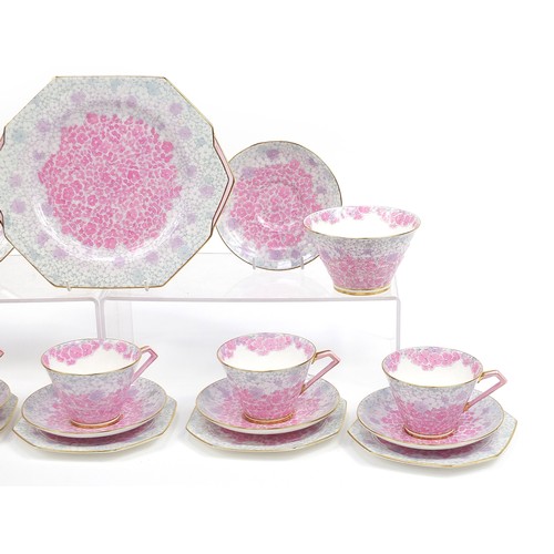 375 - Royal Paragon tea ware, replica of service made for HM The Queen, the largest 25.5cm wide