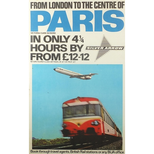 351 - Three aviation interest British United Airways advertising posters, each framed and glazed, each 101... 