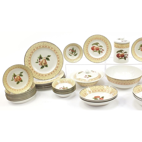 553 - Johnson Brothers Fruit Sampler dinner and teaware including bowls