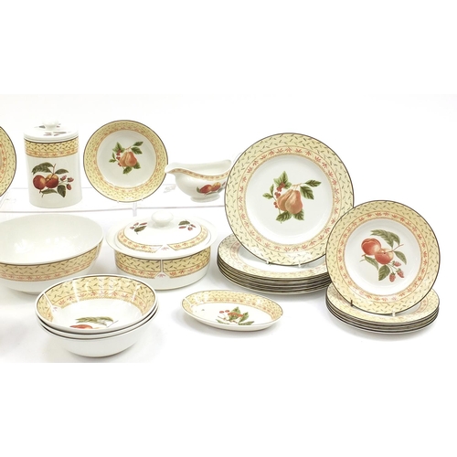 553 - Johnson Brothers Fruit Sampler dinner and teaware including bowls